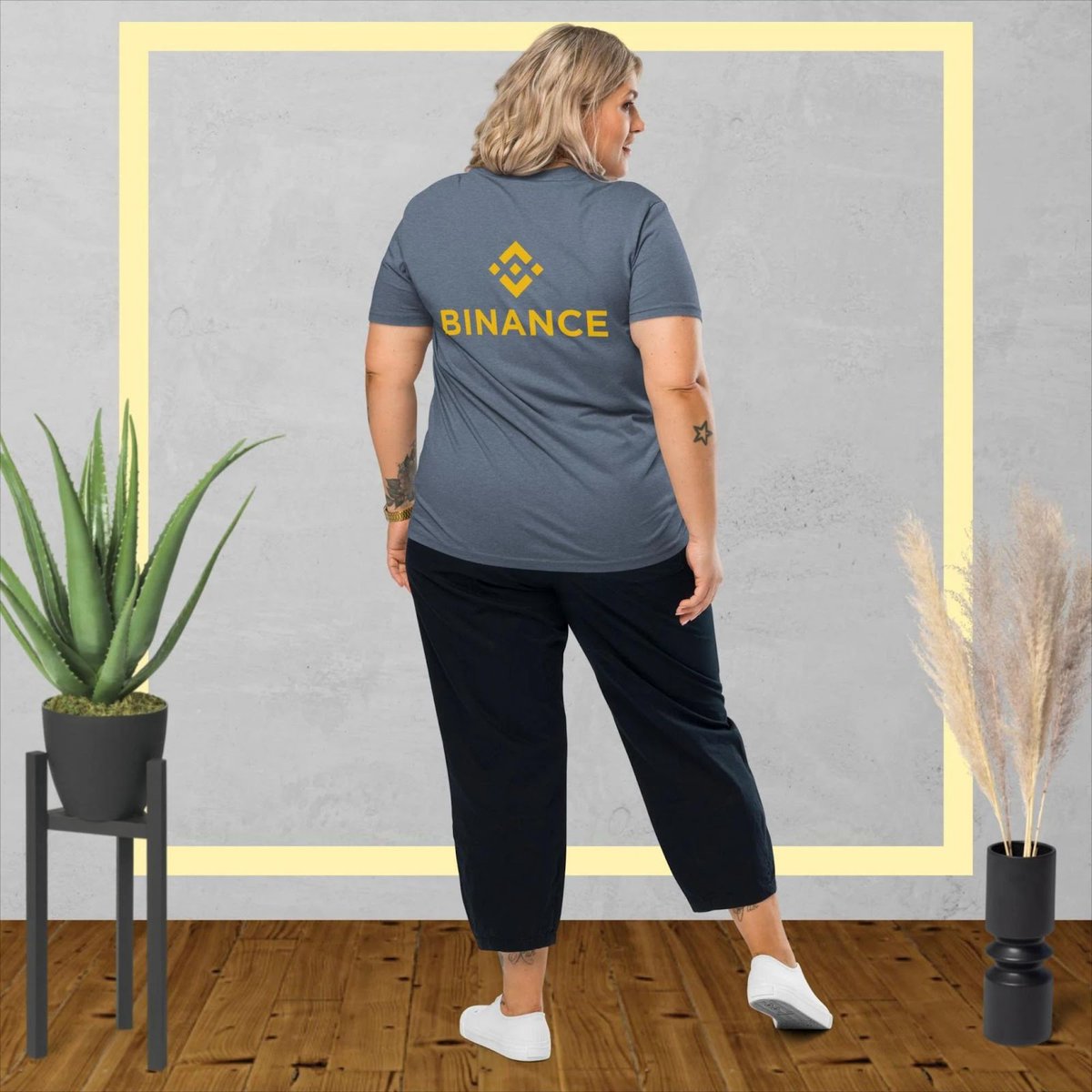 EGlitchOfficial's tweet photo. Step into the world of crypto with style and comfort Our Binance cotton T-shirt is perfect for both blockchain beginners and seasoned traders. 

Made with 100% soft cotton, this shirt not only represents your passion for decentralized finance but also keeps you comfortable.
.
Shop now: https://t.co/o2eOgUbEiQ 
.
#binancetshirt #cryptofashion