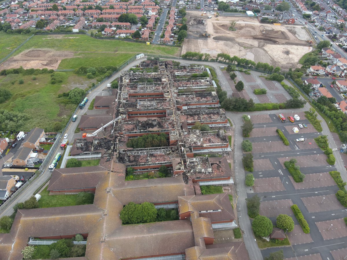 We have been assisting with temperature checks at an ongoing incident at Blackpool for the last few days. This image taken today shows the sheer size of the incident.