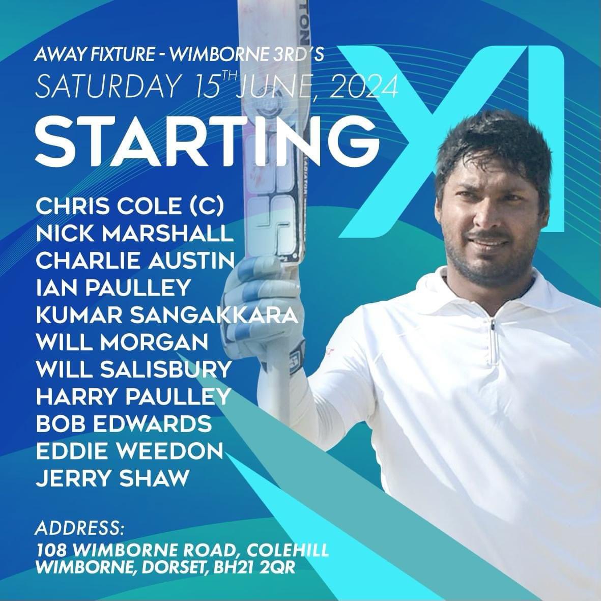 Away to Wimborne 3s at Colehill this weekend. The legend Ian Paulley is back, with all-rounder Wilbur also back in the fold. Can the mighty SCC make it 3 from 3?