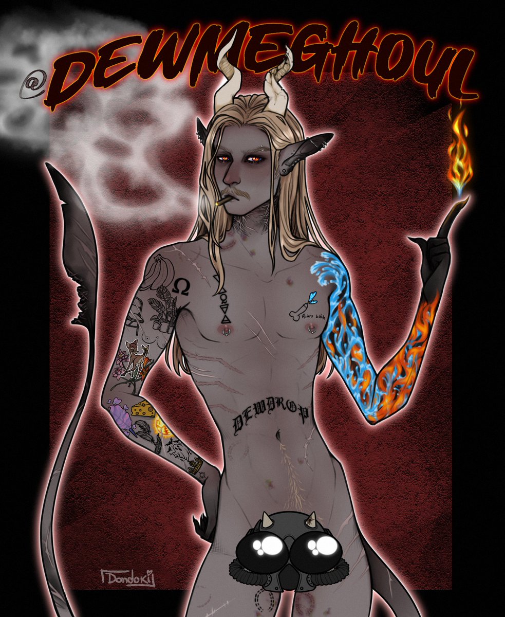 dondokii's tweet photo. Comm for my very good friend @DewMeGhoul !! And I was so excited making this one cuz I love this ghoul, ugh!! https://t.co/72F0G5eWay