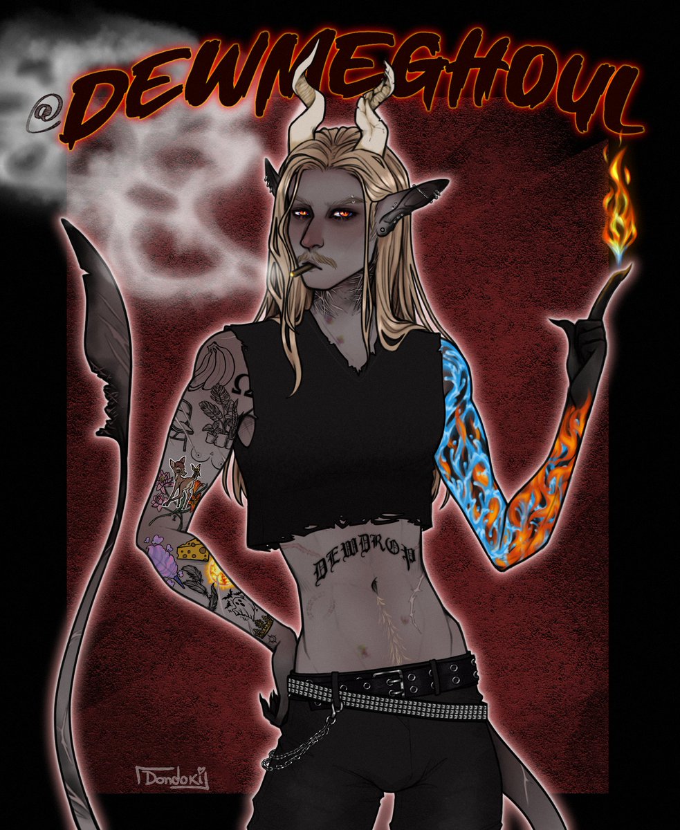 dondokii's tweet photo. Comm for my very good friend @DewMeGhoul !! And I was so excited making this one cuz I love this ghoul, ugh!! https://t.co/72F0G5eWay