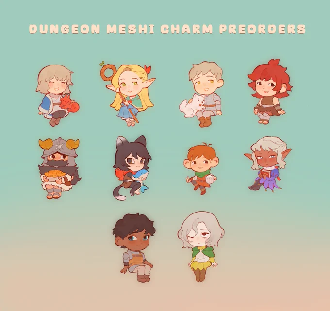 Dunmeshi charms are now up for preorder!!!  