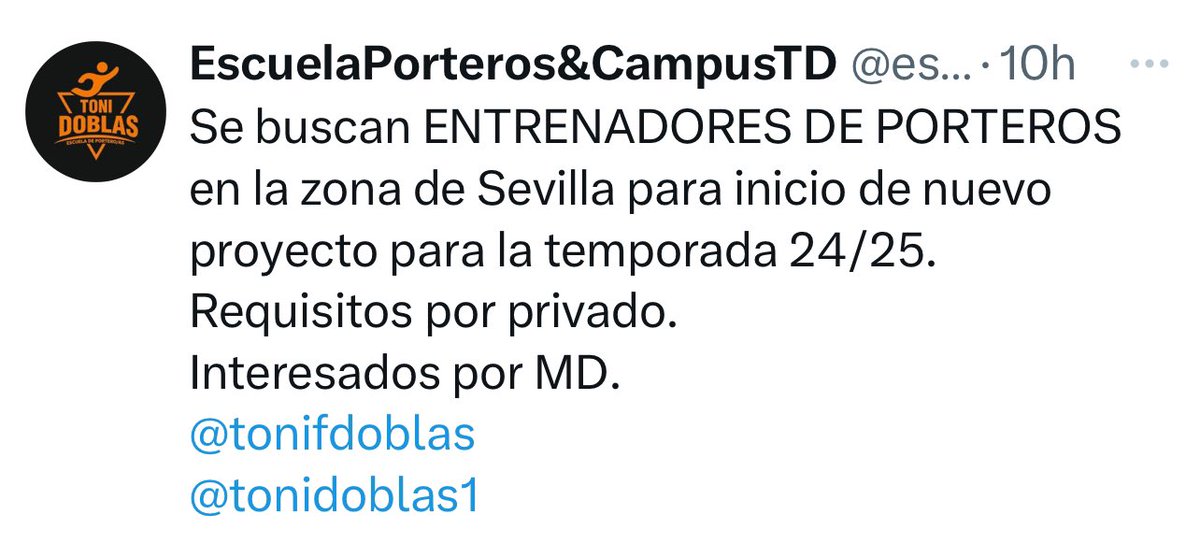 AgencyTd's tweet photo. Si eres EDP y vives en Sevilla.
Te puede interesar para la próxima temporada trabajar con nosotros. https://t.co/HykMfJwUyQ