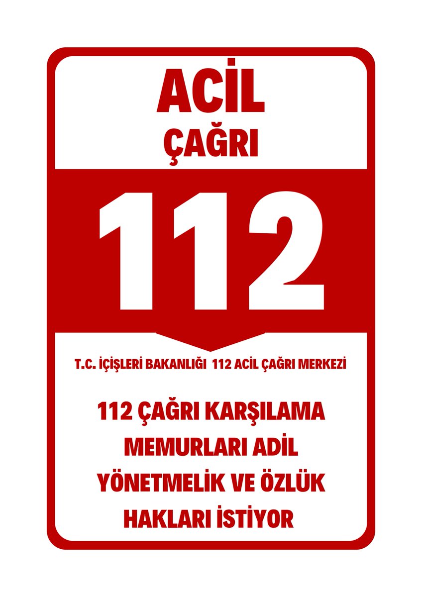 Çağrı Karşılama Memurları 657 ye Aykırı Düzenlemeleri Kabul Etmiyor! 
Çağrı karşılama Memurlarının, Devlet Memuru olduğunu es geçen ve özlük haklarını sınırlandıran düzenlemeleri kabul etmiyor!
#112AcmdeAcilDurum