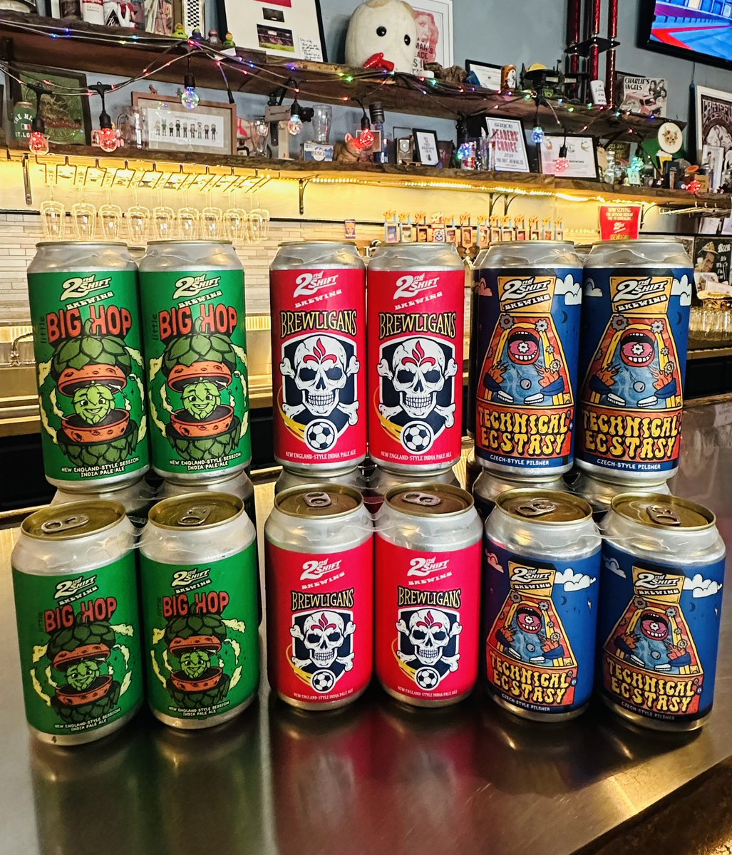 2ndshiftbrewing's tweet image. Kick off the weekend with some favorites and their minis. 

LBH, Brewligans and Tech available in their everyday 16oz.  
Their minis are limited and won’t last much longer. 

Come get yours!
#2ndshiftbrewing #weekendvibes #craftbeer