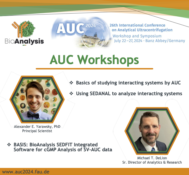 BioAnalysisLLC's tweet photo. Alexander and Michael  will be leading several workshops in Germany this July at #AUC2024.
Let us know if you will be there &amp; would like to connect!: contact@bioanalysisllc.com

https://t.co/nyTKMfQbz5

 #aav #genetherapy #rarediseases #biophysics #STEM #STEMPhilly #biochemistry https://t.co/ExdSWDodrZ