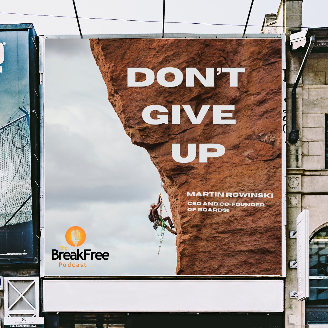 DavidMFreedom's tweet photo. 💪 "Don't Give Up." - Martin Rowinski, CEO and Co-Founder of Boardsi. 🌟 Martin's powerful message from his latest podcast episode is a must-hear for anyone striving for success. 

#Perseverance #Leadership #SuccessMindset #Podcast

🔗 https://t.co/8ID0c4slc4 https://t.co/fcnk5w89Xr
