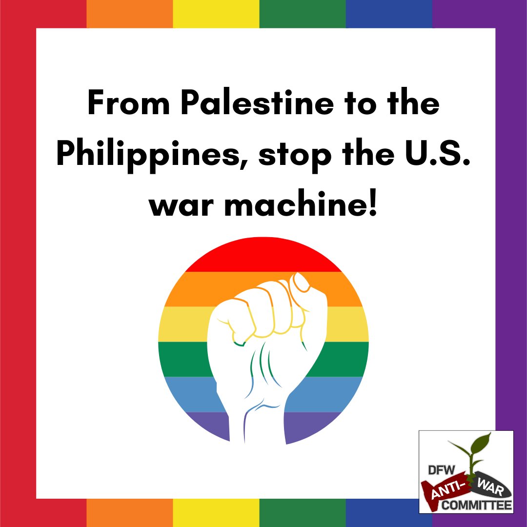 DFWAntiWar's tweet photo. A message from DAWC: No Pride in Genocide! (2/2) https://t.co/VG7ZiWG2mi