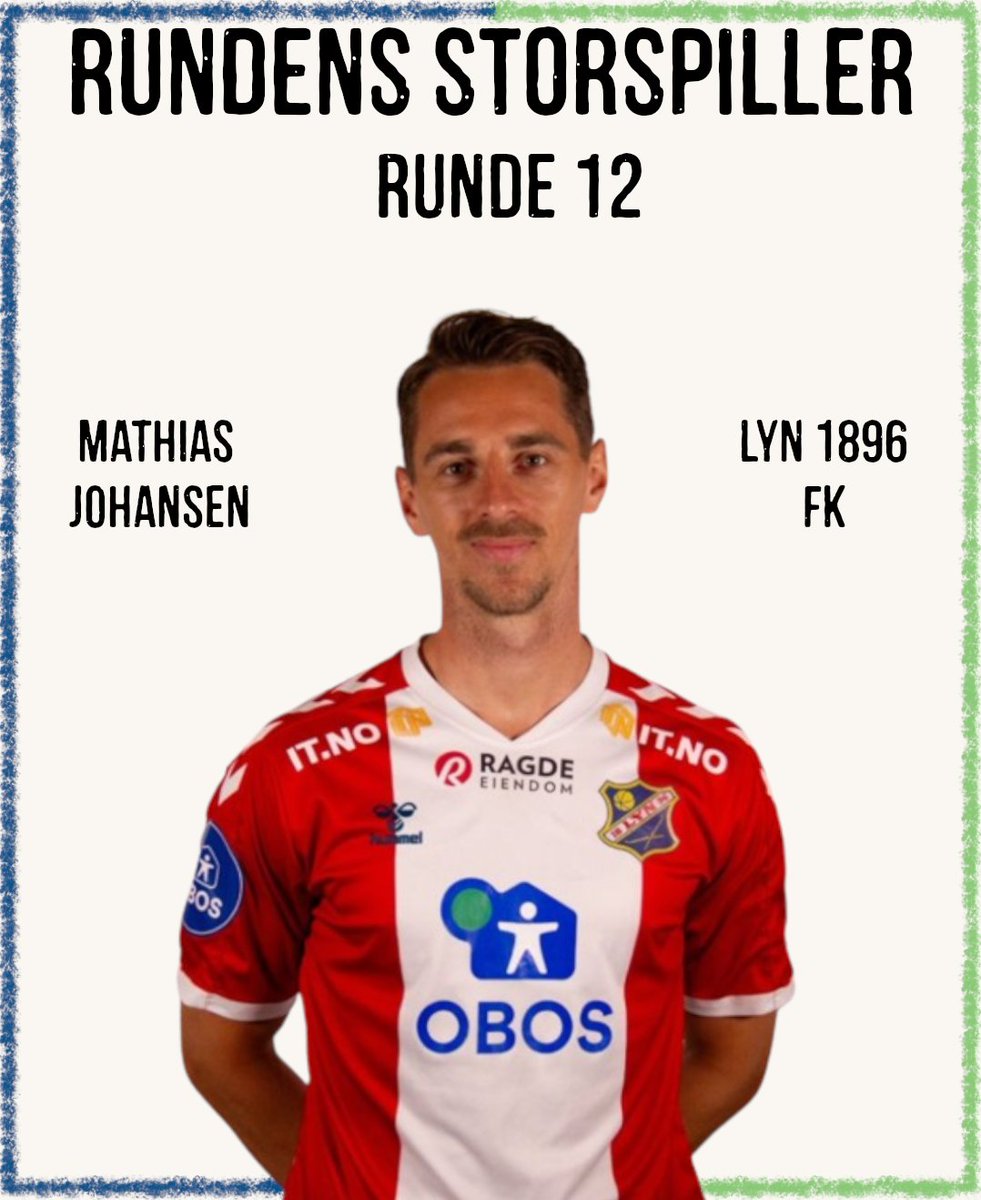 RUNDENS STORSPILLER: RUNDE 12

Etter tolvte runde av årets OBOS-liga, har vi kåret Mathias Johansen hos Lyn 1896 FK til rundens storspiller! 
NB: Vi kårer RS før spill av alle kamper for å heve interesse. Kan resultere i feil vurdering.    

📸: lyn1896.no