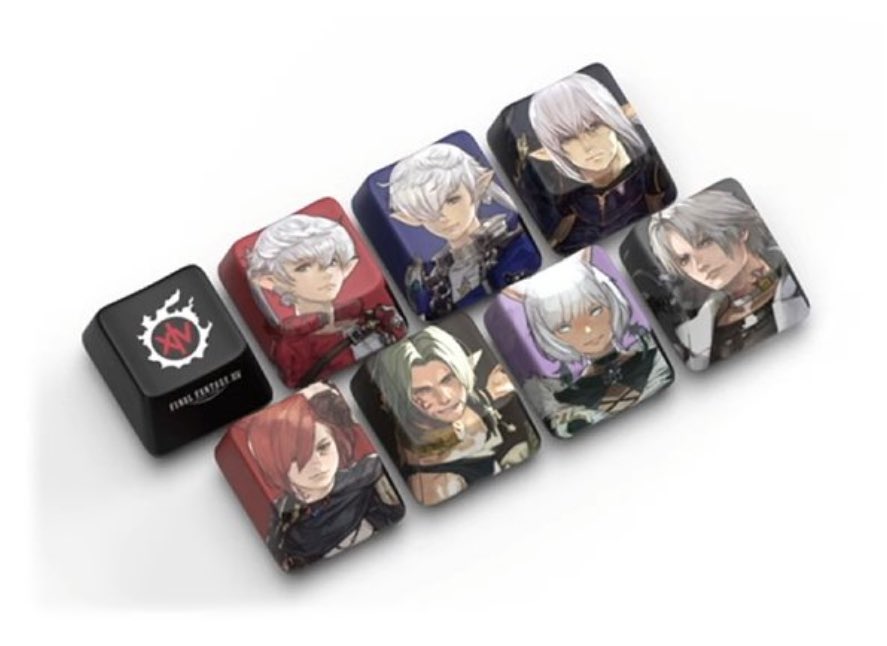 aitaikimochi's tweet image. FFXIV Korea FanFest Scion key caps omgggggg 😱