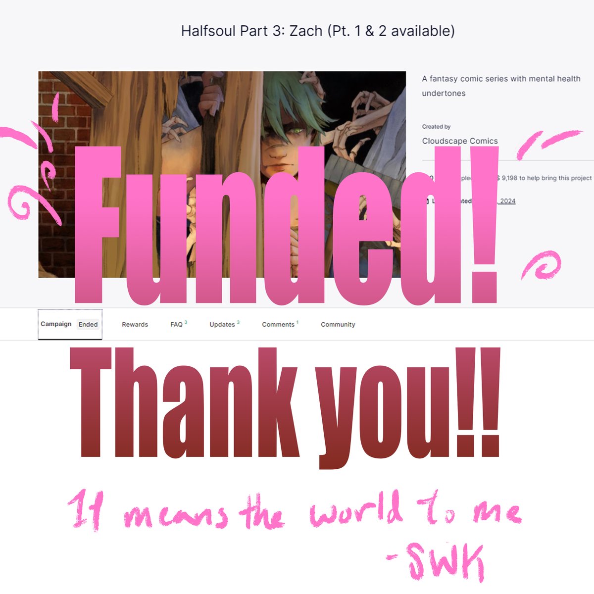 Wow what a night yesterday! Thank you everyone who backed and shared my little project.