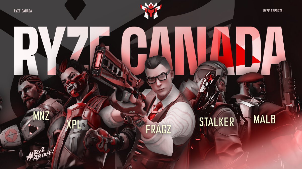 It’s time for a switch up! 
Introducing RyZe Canada! 🇨🇦 

🍁@stalker_fps 
🍁@malbfps 
🍁@Riouxxxxx 
🍁@Xplicittt1 
🍁<a href="/Fragztop/">Fragz</a> 

We are locked in for the <a href="/Lan_ETS/">Lan ETS</a> 10k Lan in Montreal on June 28th!