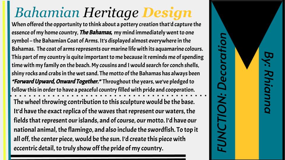 Mr_H_Teacher's tweet image. #HClass23 has been watching #TheGreatCanadianPotteryThrowdown on @cbcgem as part of our Art &amp;amp; Science (Form &amp;amp; Function) unit.
Challenge 1 was to create a functional pottery item that represented their heritage or nationality.
The Quick Write results were delightful to read.