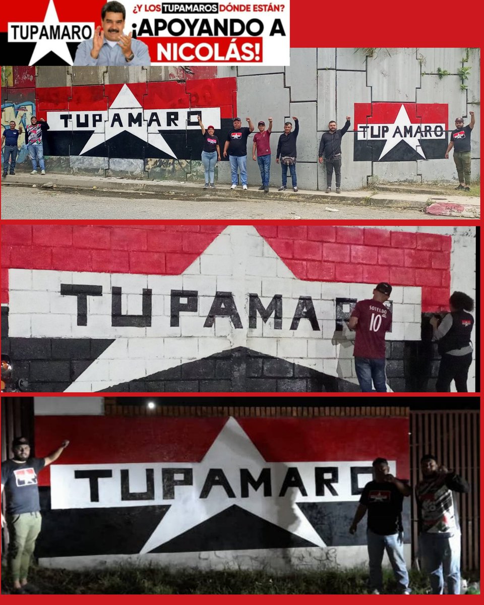 Movimiento Revolucionario TUPAMARO Vzla. (@tupamaromrt_) on Twitter photo "El mural es la bandera revolucionaria que ondea orgullosamente para declarar nuestro amor por la Patria y nuestra resistencia frente al imperialismo"
Hugo Chávez 🎨
Desde el Estado <a href="/MeridaMRT2/">TUPAMARO Mérida</a> en los Municipios: Libertador, Campo Elias y Sucre continuamos #PintandoVictoria 🚩🏴 "El mural es la bandera revolucionaria que ondea orgullosamente para declarar nuestro amor por la Patria y nuestra resistencia frente al imperialismo"
Hugo Chávez 🎨
Desde el Estado <a href="/MeridaMRT2/">TUPAMARO Mérida</a> en los Municipios: Libertador, Campo Elias y Sucre continuamos #PintandoVictoria 🚩🏴