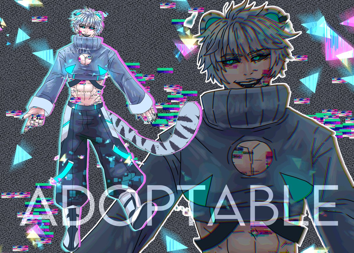 BL_Baya's tweet photo. Adoptable - Cyber Glitch Tiger -

Sb: $15usd
Mi: $1usd
AB: $60usd (Commercial use)

(Auction will close 24 hours after first bid!)

--Base and art by me--

YHC: https://t.co/LMws3nCJow
Dev: https://t.co/cXL2lkQRmo
TH: https://t.co/w9lF28GESK
#Adoptable #tigeradopt #auction #sale https://t.co/EnzZ1R4NK6