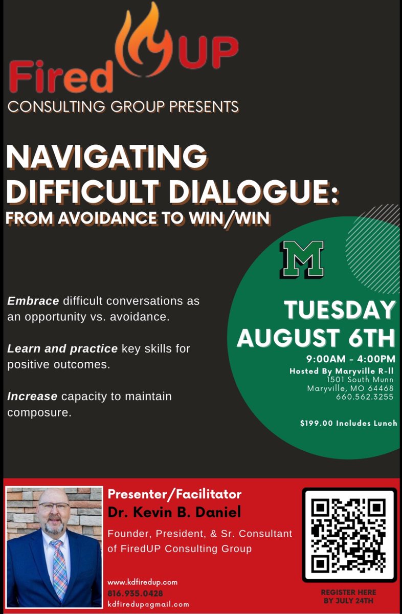 KDFIREDUP's tweet image. Thrilled to offer two more NDD workshops this fall in Cassville R-IV (Sept 10) &amp;amp; St. James R-I (Sept 18). If you want to improve your skills &amp;amp; view these conversations as great opportunities vs. dreading them; this workshop may be for you! #GetFiredUP🔥@TimWebster62 @MJohnsonEdD