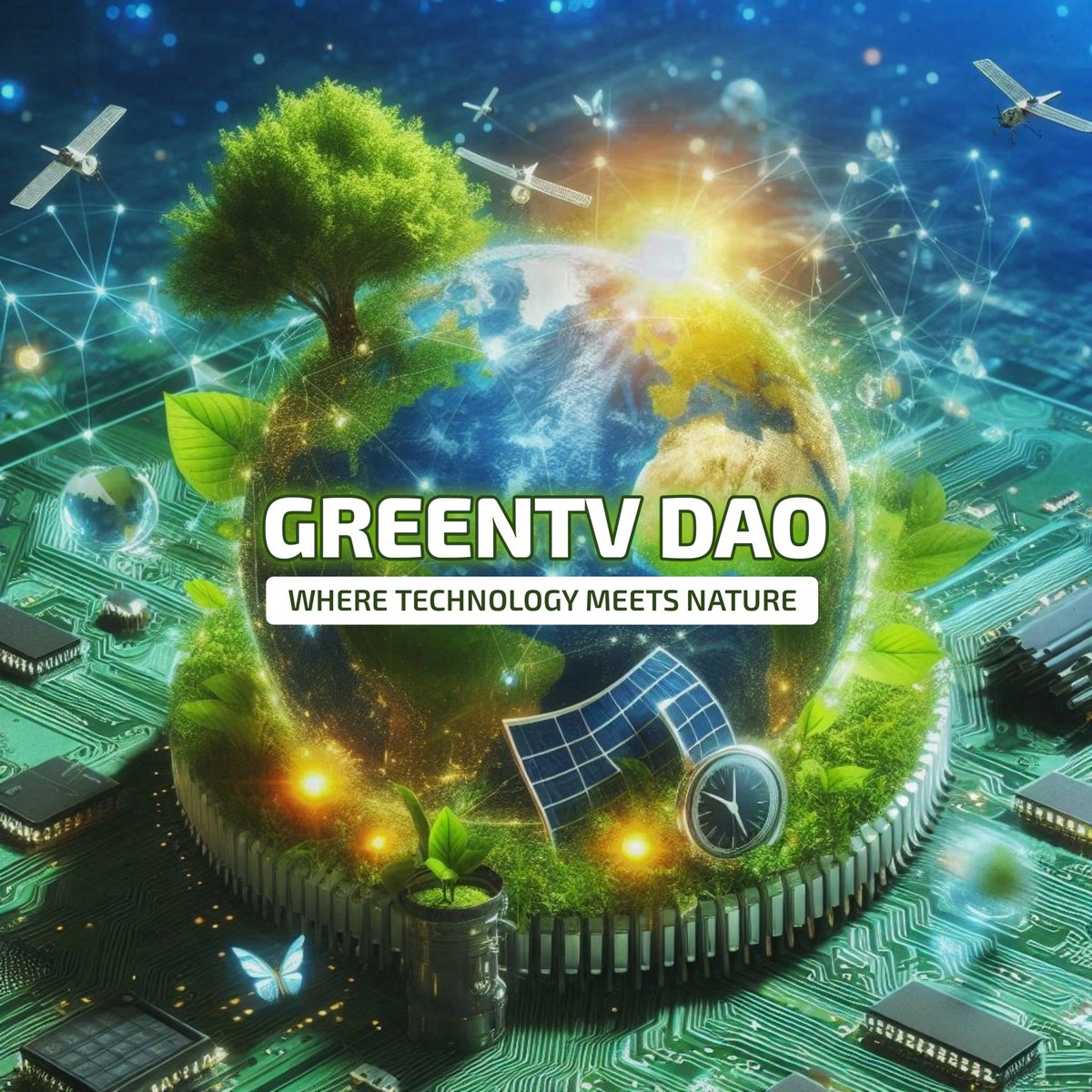greentvdotcom's tweet photo. GreenTV DAO: Where technology meets nature. 

Join our mission to utilize blockchain for a cleaner, greener planet. 
#GreenRevolution #SustainableFuture https://t.co/Pq0KpdU8BB