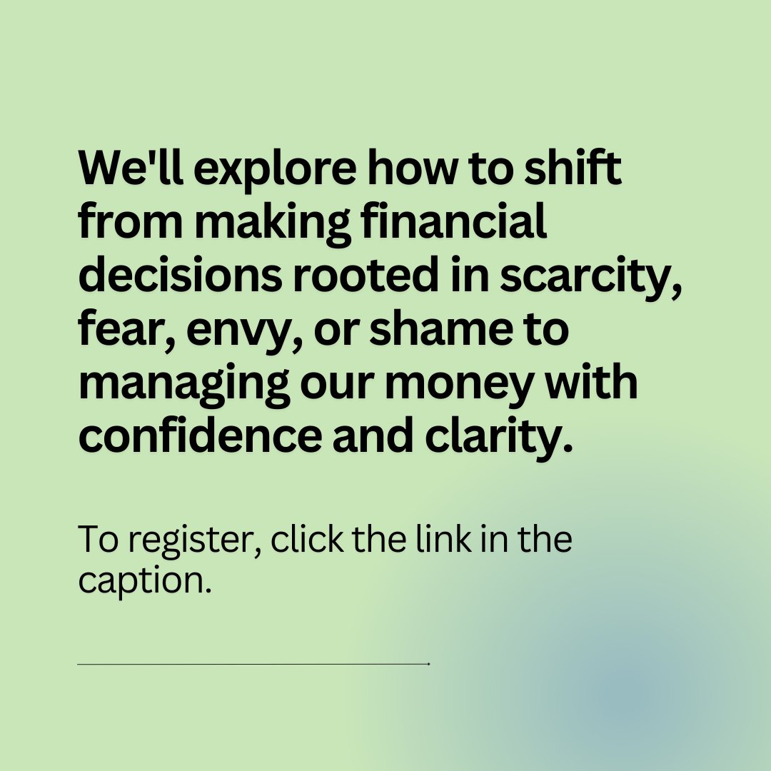 We'll explore mindful money practices that have the power to change your relationship with financial decisions &amp; learn how to transition from making decisions based on scarcity, to managing our finances with clarity and peace.

Secure your spot 👉 beltiblibrary.org/event?id=10441…