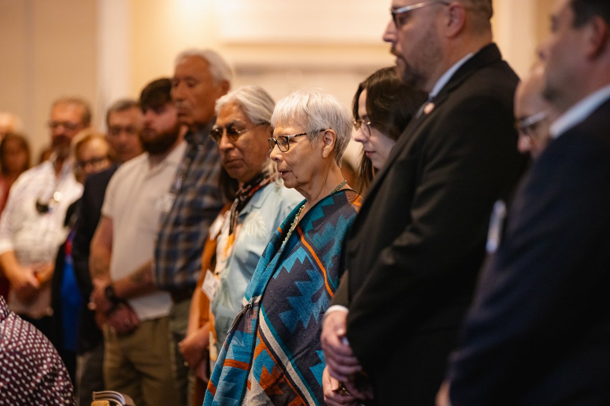 OCULAW's tweet image. The 36th annual Sovereignty Symposium was held this week in downtown OKC and was hosted by OCU Law and OCU.

One of the highlights for the record-setting 650+ attendees was the opening ceremony, where all of Oklahoma’s 39 tribes were represented in the flag processional.