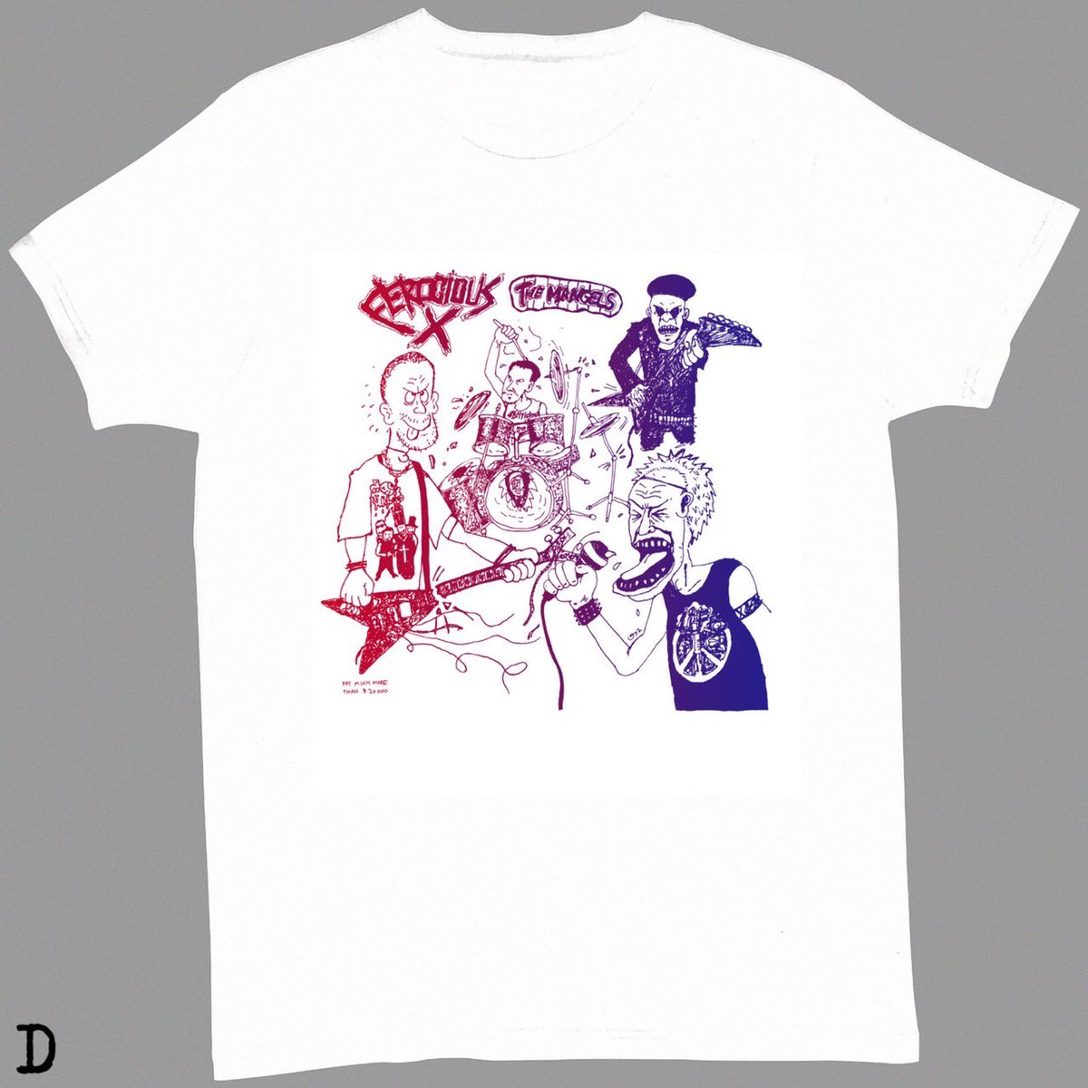 Panofix's tweet photo. 【FEROCIOUS X  NEW MERCH】

本日より受注予約開始！

FEROCIOUS X、4年振りに新作Tシャツを発売します！

今回は禁断の某バンドのリップオフ・シット！！

この機会、絶対にお見逃し無く！！

FEROCIOUS X - THE MANGEL  T-SHIRT ¥3000- 
（＊5種類カラー有り)

Artwork @nassan_072 https://t.co/VKtcHaoqLB