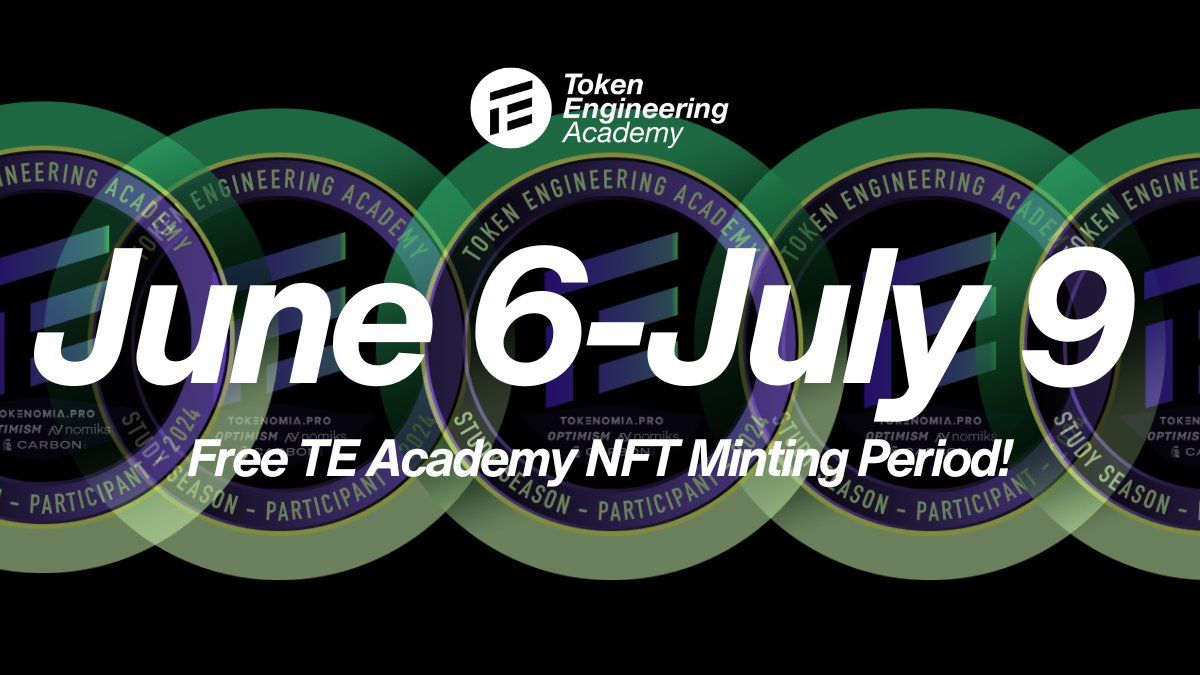 tokengineering's tweet image. 6/ Mint your TE Academy NFTs for free by July 9!

Until July 9, all TE Academy NFTs — including #TEFundamentals, Study Season, event speaker NFTs, etc. — will be free to mint, with no fees.

Mint in time to vote for your favorite fellowship candidate starting June 25!