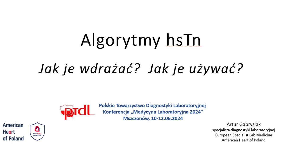 AHP_PAKS's tweet photo. 10-12.06.24 odbyła się Konferencja Naukowa #PTDL "Medycyna Laboratoryjna 2024" w Mszczonowie, z udziałem diagnostow lab. @AHP_PAKS. @Artur_G__ - specjalista diagnostyki laboratoryjnej wygłosił wykład "Algortymy troponin w #NSTEMI - jak je wdrażać i używać?" @KIDL_Diagnosci #NFZ https://t.co/DPz5ZswZZJ
