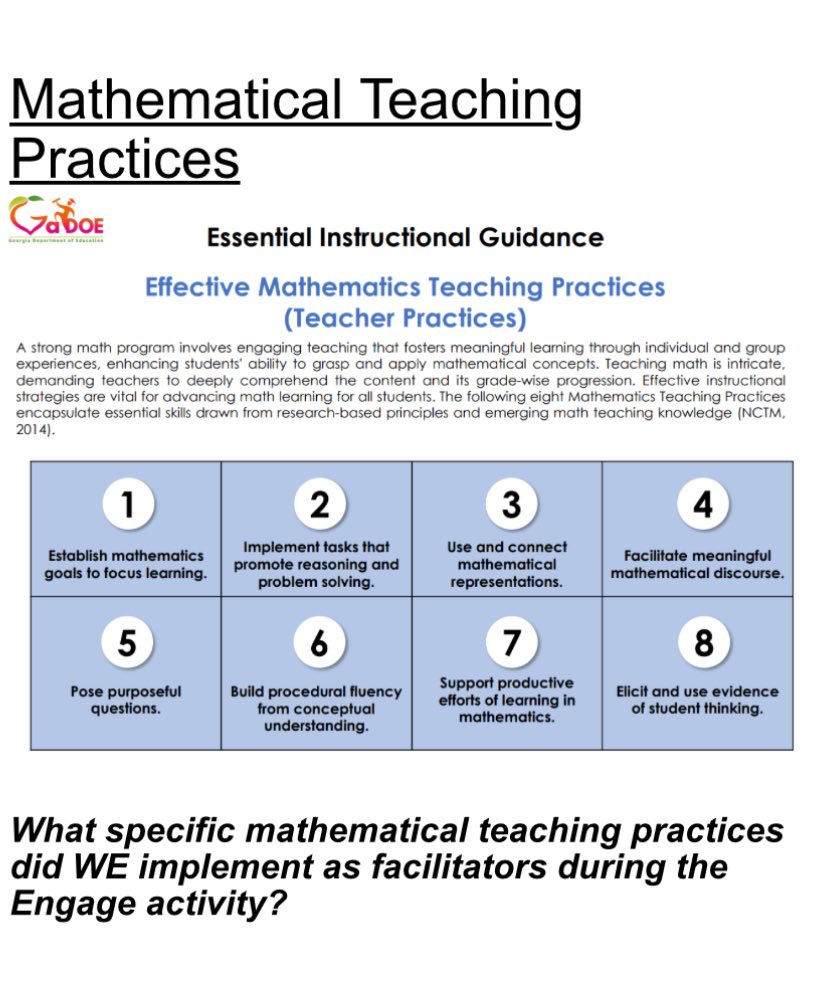 <a href="/apsupdate/">ATL Public Schools</a> Math/science department ENGAGING at the #GAMathCon2024! Effective teaching practices that aide the student mathematical practices!