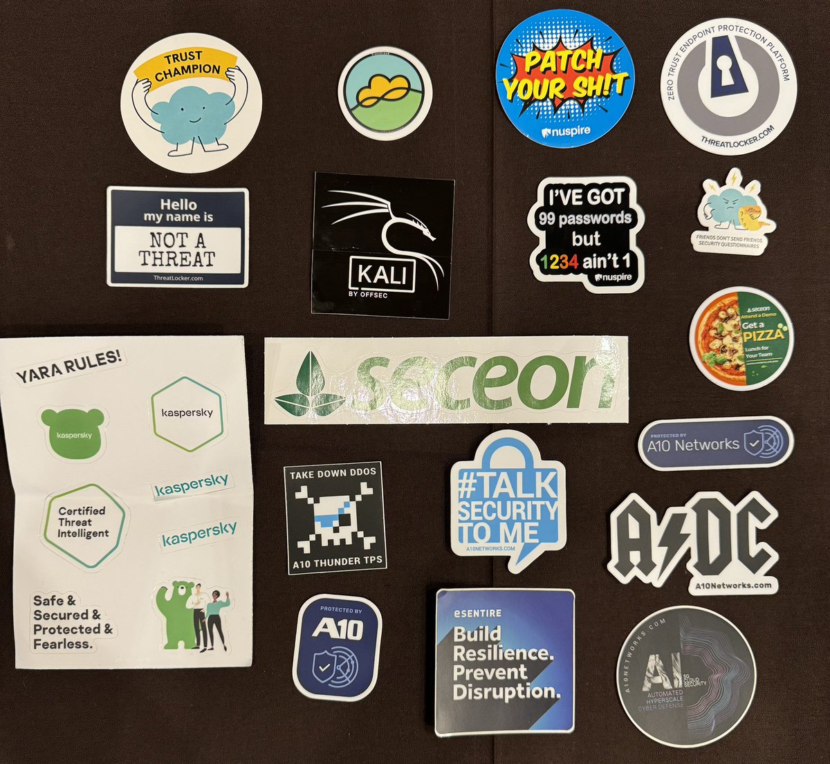 utollwi's tweet image. Who has the best sticker at #DataConnectors Boston? @seceon_inc @NuspireNetworks @trustcloudai @threatlocker @offsectraining @kaspersky @a10networks @esentire #b2b @DataConnectors