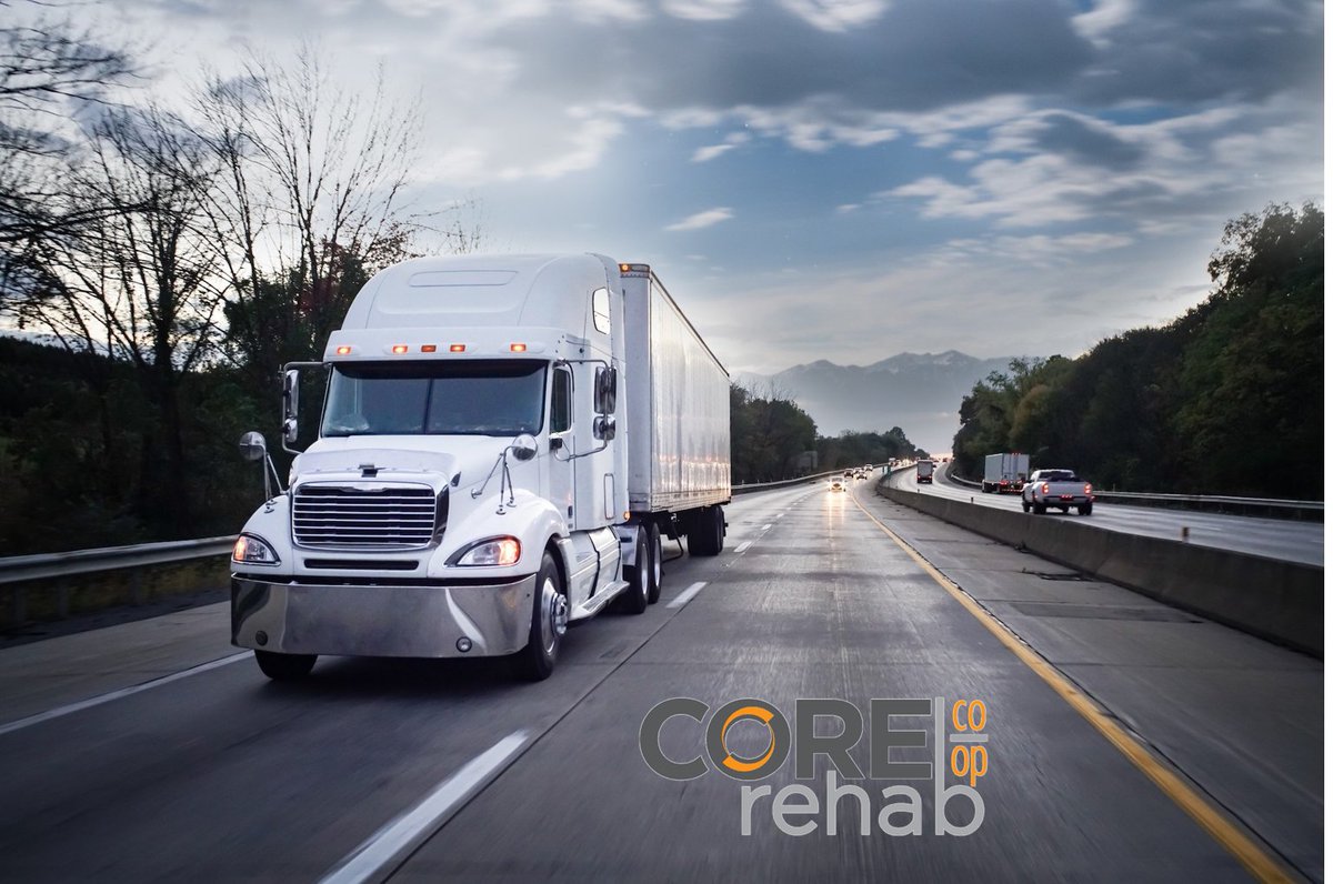 CoreRehabLV's tweet photo. Semi truck crashes happen everyday. To minimize your risk as another driver on the road, check out our FB and IG for driving tips when driving near a semi truck! https://t.co/pNp5MwpgKR