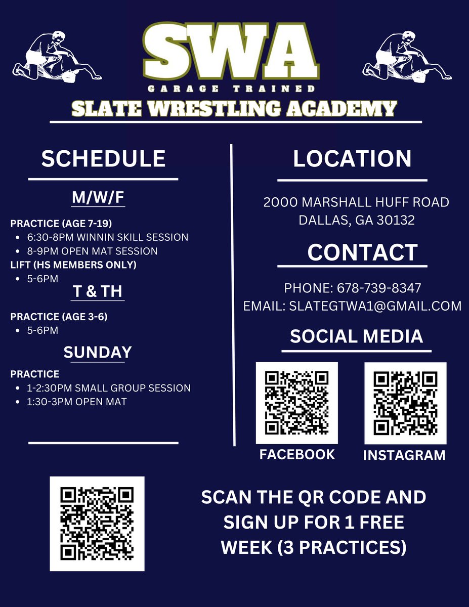 pbyoung77's tweet photo. Work with one of the best! Coach Slate is an amazing coach and one of the hardest working individuals I've ever coached with! #wrestling #GATA #training #pauldingcounty #cobbcounty #bartowcounty https://t.co/4n0hL3ahr7