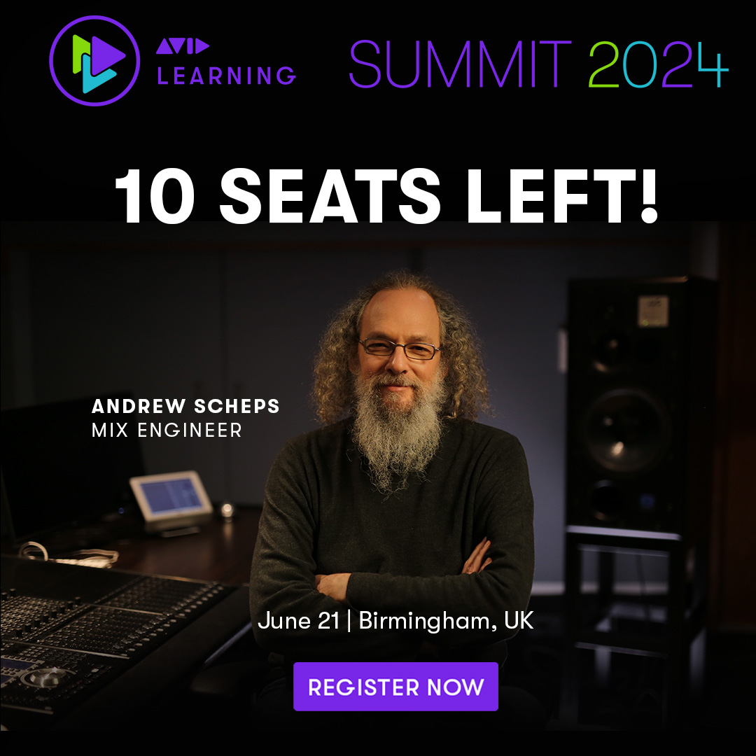 AvidProTools's tweet photo. Grammy award-winning mix engineer Andrew Scheps will be talking about music production. Get the chance to connect with him.
REGISTER NOW ▶️ https://t.co/vW1Grf484W
#avidlearningsummit #avidlearning #education https://t.co/a0rJBcjimf