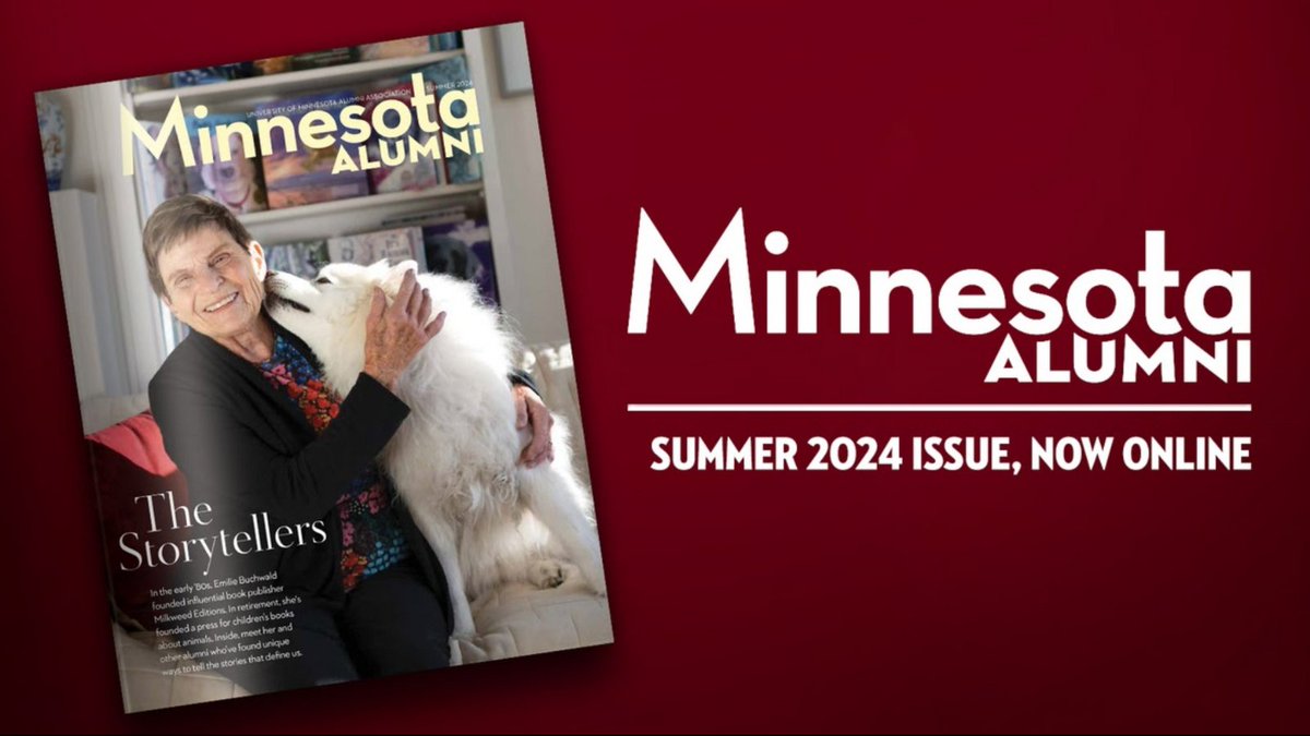 UMNAlumni's tweet photo. Our Summer 2024 issue is now online, read fascinating stories about U of M alumni!
#UMN #MNAlumniMagazine
https://t.co/2GueBYK5Ko https://t.co/6IhzOcNsRe
