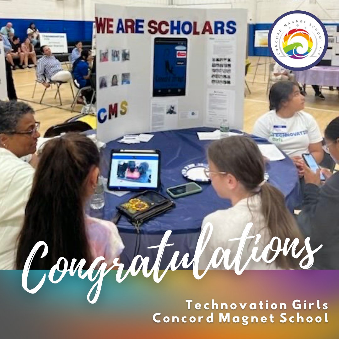 NorwalkPS's tweet photo. Girls from NPS elementary schools participated in the Empowering Future Innovators event @CarverCenter on June 1, presenting their innovative STEAM projects. Congratulations to the first-place winning team, @CMSK8_CT! Click here to learn more: https://t.co/6CFV7XuPc1 https://t.co/oPhQhoMZAN