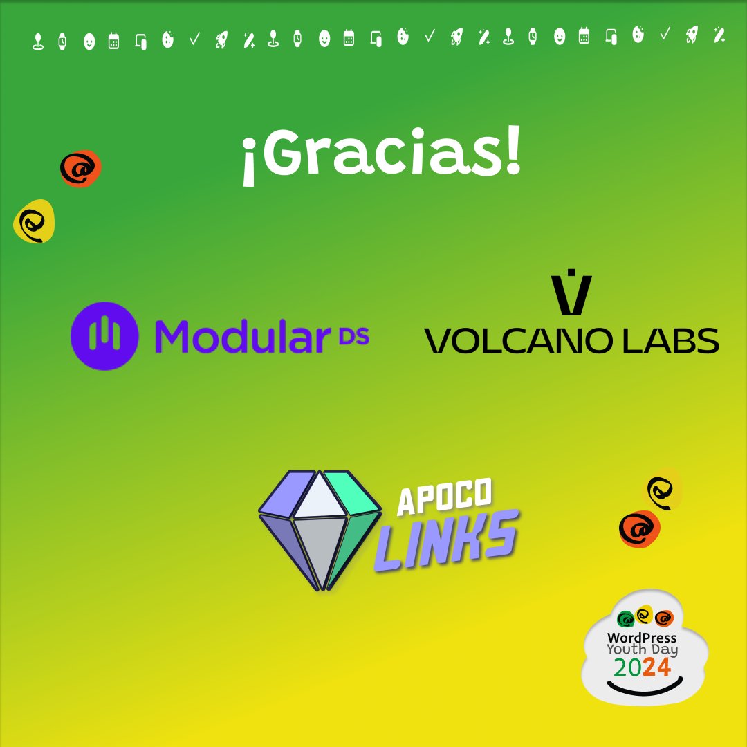 ¡Gracias a <a href="/ModularDS/">Modular DS</a>, Volcano Lab y Apoco Link!✨
Su apoyo ha hecho posible el primer WordCamp para niños en Nicaragua. 👏🏼
Juntos estamos construyendo un futuro brillante para nuestras generaciones.🙌👧👦

#wpyd2024 #wordpress #Modular #VolcanoLab #ApocoLink #comunidadwordpress