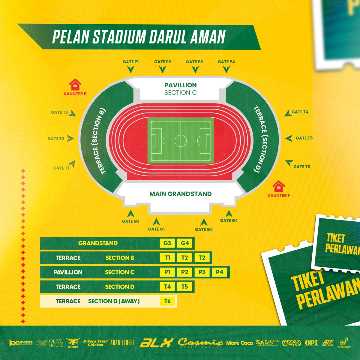 kda_fc's tweet image. 🔰 INFO TIKET PERLAWANAN DI STADIUM DARUL AMAN 🔰

Penyokong boleh mendapatkan tiket fizikal perlawanan Pusingan 16 - Piala FA 2024 KDA FC vs Bukit Tambun FC di Stadium Darul Aman hari ini. Tiket dijual di Kaunter B &amp;amp; Kaunter F bermula jam 3 Petang.

#FACup2024 #FA16 #KDABKT