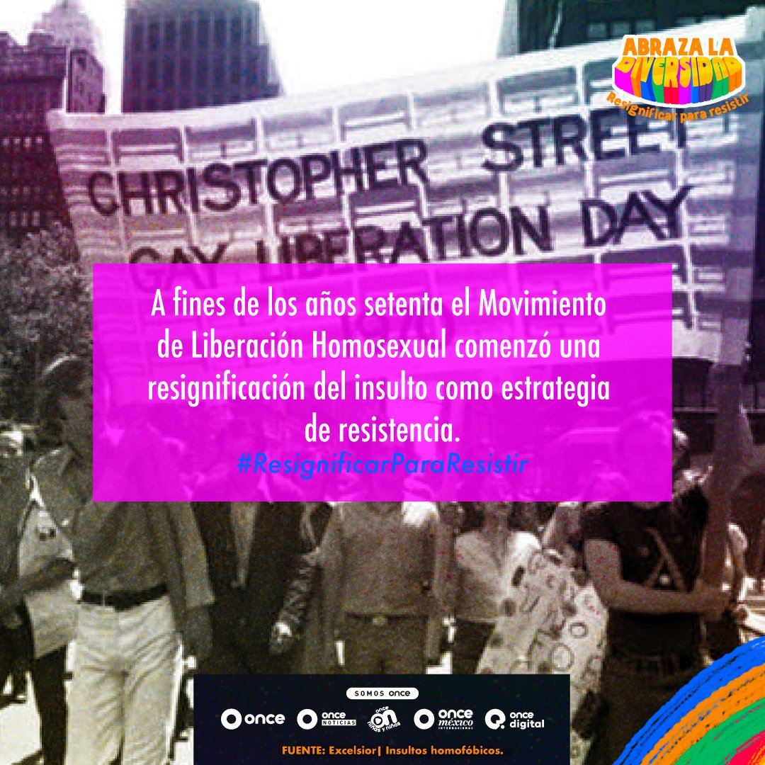 CanalOnceTV's tweet image. 🏳️🌈🏳️⚧️ Aunque los insultos tienen una carga histórica de la cual no se puede huir, #ResignificarParaResistir, permite que la población #LGBTIQ+ se apropie de algunos para #empoderarse 🙌.
#AbrazaLaDiversidad: canalonce.mx/digital