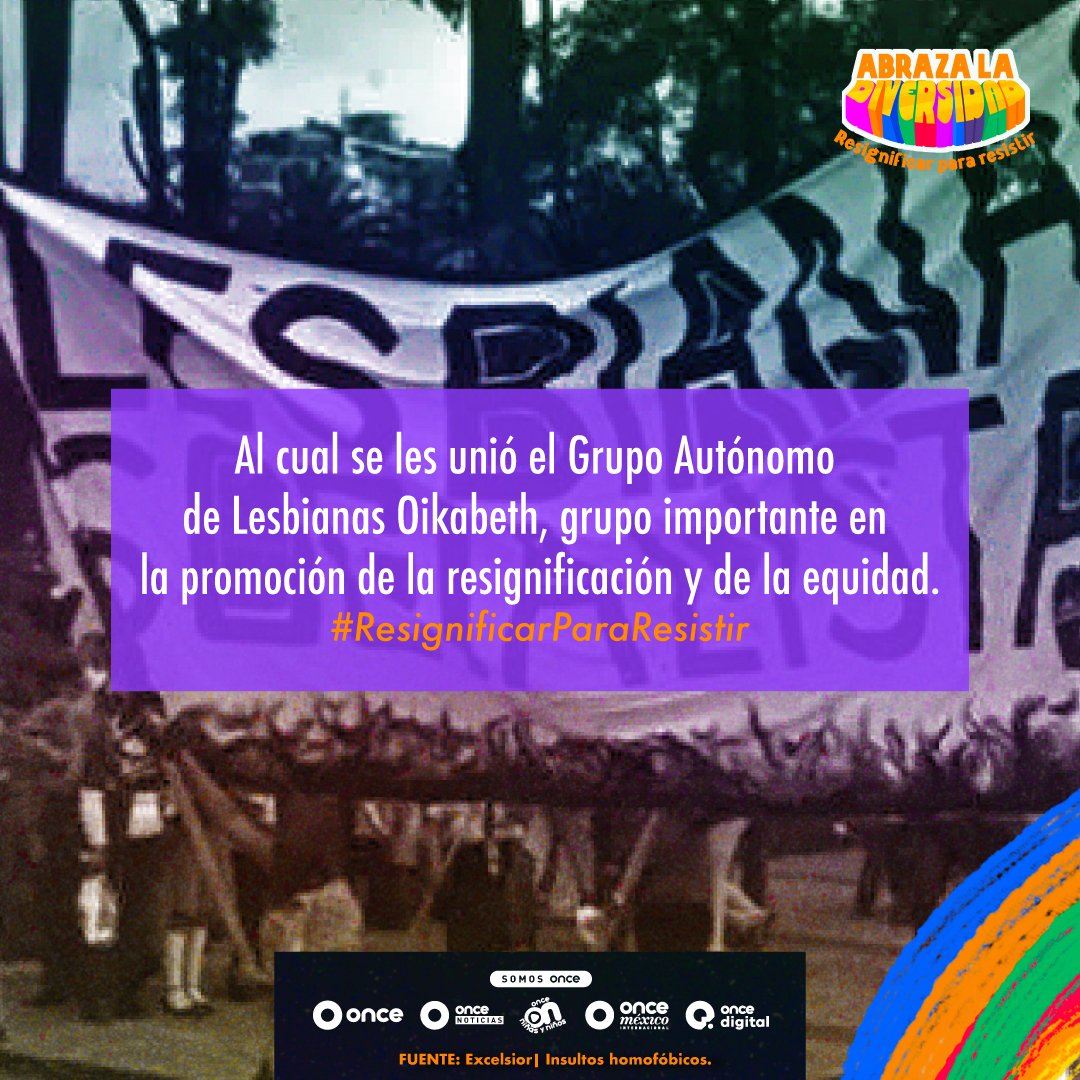 CanalOnceTV's tweet image. 🏳️🌈🏳️⚧️ Aunque los insultos tienen una carga histórica de la cual no se puede huir, #ResignificarParaResistir, permite que la población #LGBTIQ+ se apropie de algunos para #empoderarse 🙌.
#AbrazaLaDiversidad: canalonce.mx/digital
