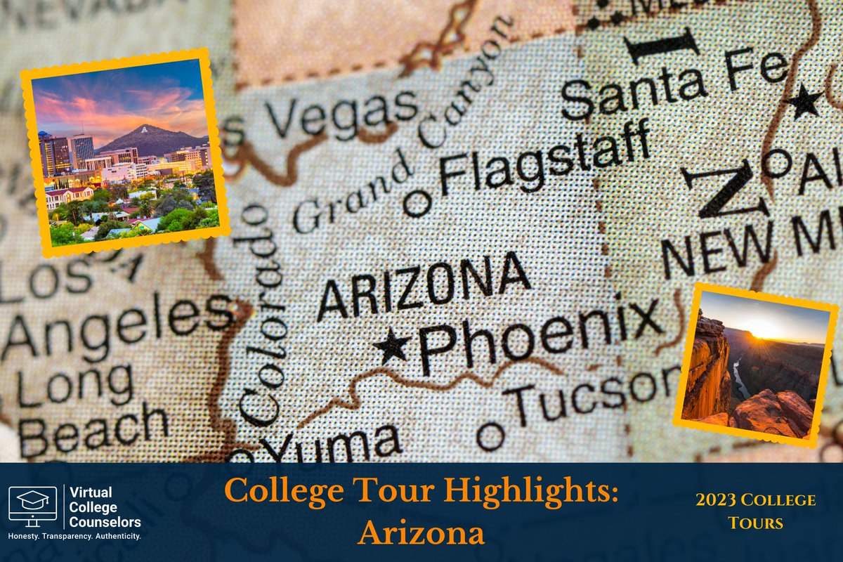 VirtualCollegeC's tweet image. 🌞It's #College Tour Thursday, which means we're highlighting our time visiting colleges in Arizona! From deserts 🏜️ to mountains ⛰️, learn about our visits to 4 amazing AZ colleges! 
👉virtualcollegecounselors.com/post/college-t…
#education #student #mom #dad