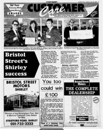 VertuMotors's tweet photo. 🎉 CELEBRATING 100 YEARS 🎉

Bristol Street Motors turned 100 this year! This throwback Thursday, have a look at some of the finds we discovered from the archives. Here we have some of the 1990's finest!

#100Years of #BristolStreetMotors https://t.co/BvFrHoEVuN