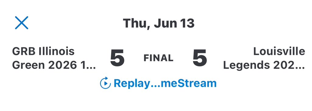 Green team tie <a href="/Bullpenevents/">Bullpen Tournaments</a> MPL

<a href="/BorkowskiDrew/">Drew Borkowski III</a>  4 innings - 1ER - 4Ks
@johnnygeisser7 2 innings - 0ER  - 2Ks

<a href="/pfeiffer_54/">Shane Pfeiffer (2026)</a> 2-3
<a href="/maddon_mckim14/">Maddon McKim</a> 2-3 - Triple - 1RBI
<a href="/Brandon01280357/">Brandon White</a> 1-1 DBL
<a href="/Brady_Klepfer_4/">Brady Klepfer</a> 1-3 DBL