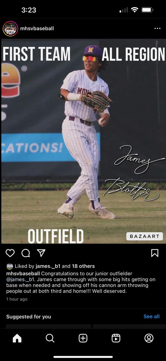 Another Pirate with post season honors,   James Blotter, OF, P 2025 (Menchville). <a href="/blotter_james/">James blotter</a>