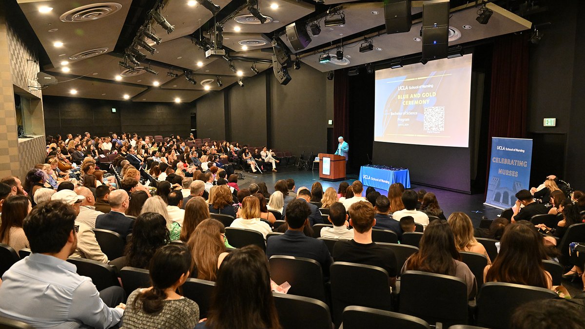 UCLANursing's tweet photo. Congratulations to our graduating B.S. and MSN-MECN students on receiving their nursing pins!

The #BlueandGold Ceremonies, a.k.a. #Pinning, are a celebration of their dedication, hard work, and continued progress to health care. #GoBruins #BruinNurse https://t.co/pPTcapP3RT