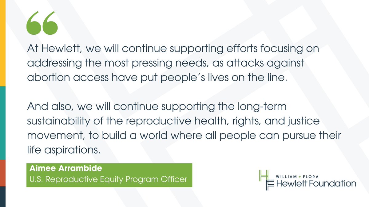 SCOTUS' decision maintaining access to mifepristone was the only sensible outcome — and good news for today. But we know this is a long fight. As we have done for more than five decades, we stand with our grantee partners to protect reproductive freedom for all people.