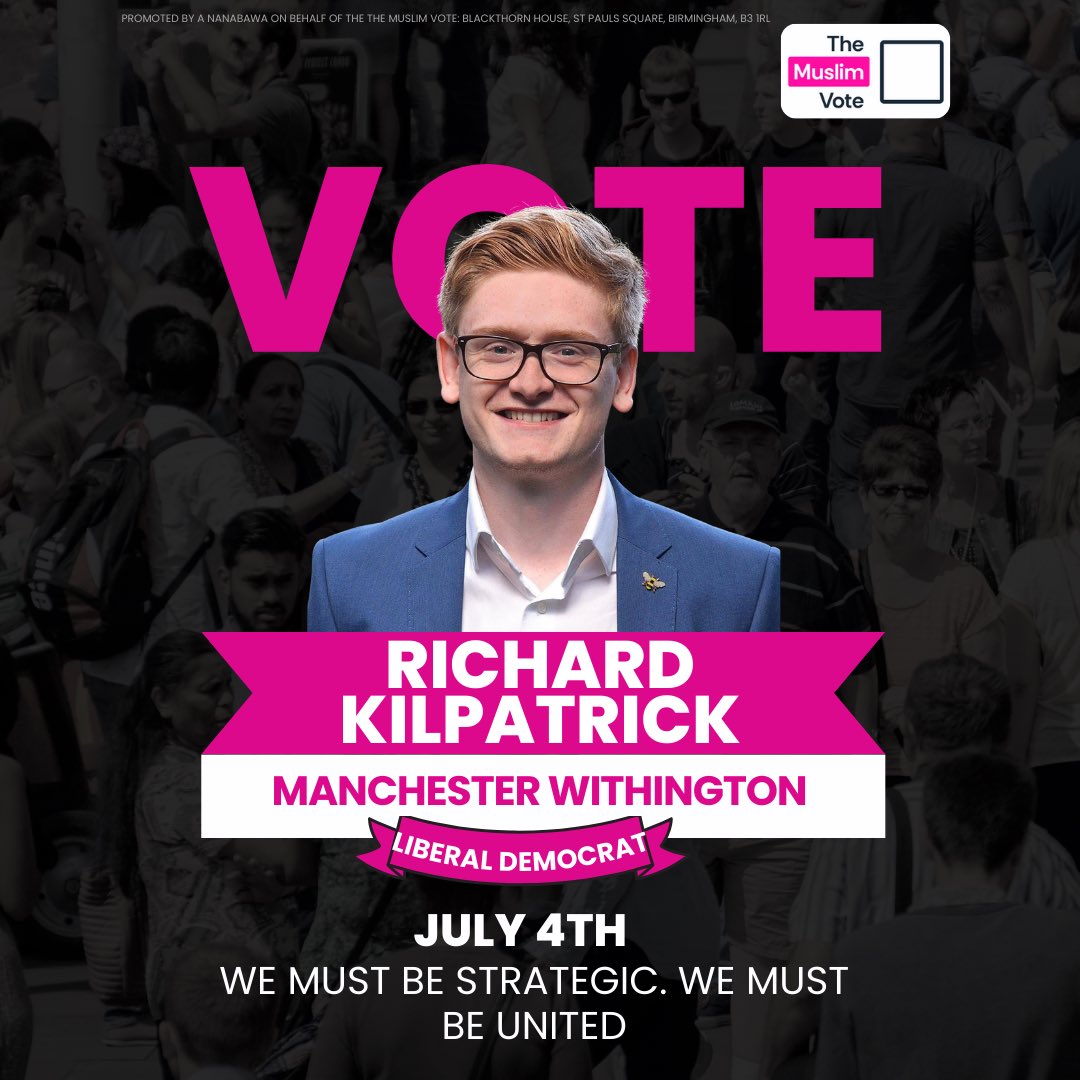 themuslimvoteuk's tweet photo. 📍Manchester Withington: @RKilpatrickMCR
📍Newport East: @pippabartolotti
📍Aldridge &amp; Brownhills: Ian Garrett
📍Wolverhampton West: Zahid Shah https://t.co/Vkx4sDeFCK