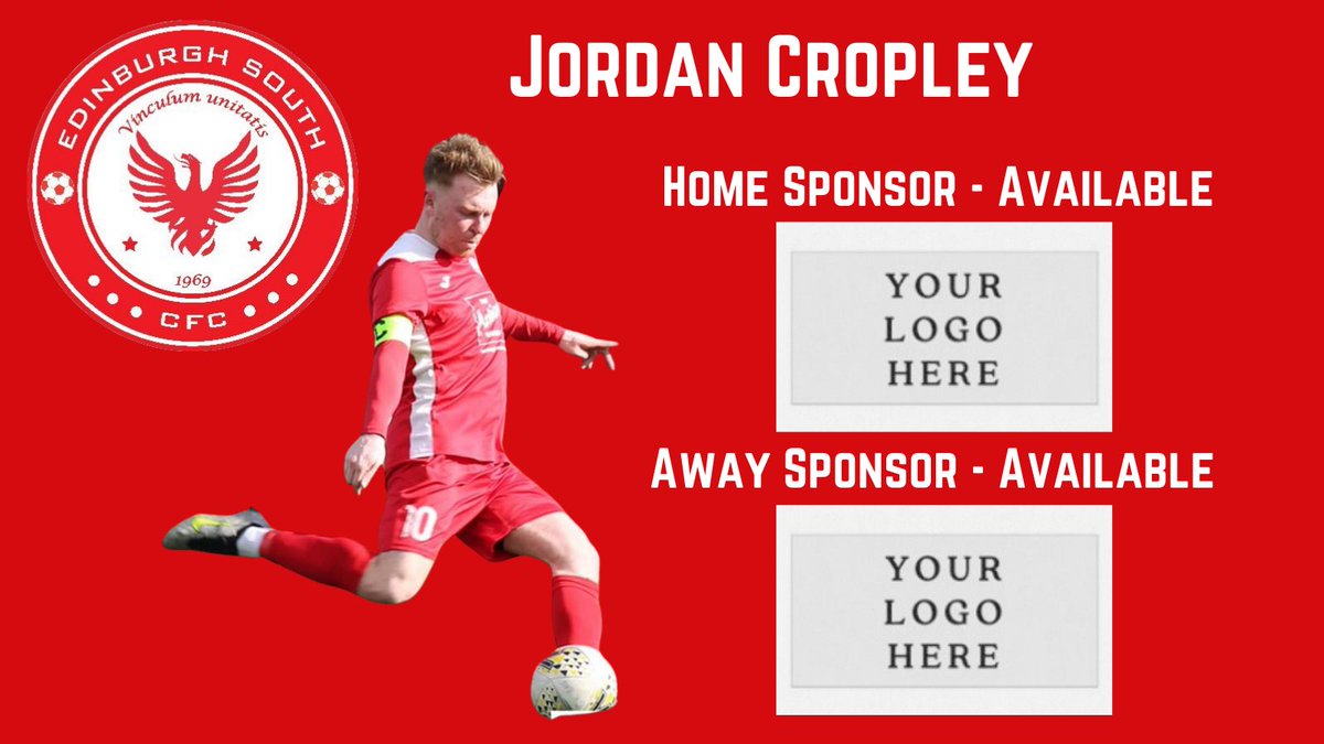 Edinsouthfc's tweet photo. PLAYER SPONSORSHIP 🤝

We are on the lookout for people to get involved in our player sponsorship. 

Each player is available for home and away sponsorship at £50 for each. 

We’ve included an example of our sponsor graphic will look! https://t.co/FQ7saOEMm9