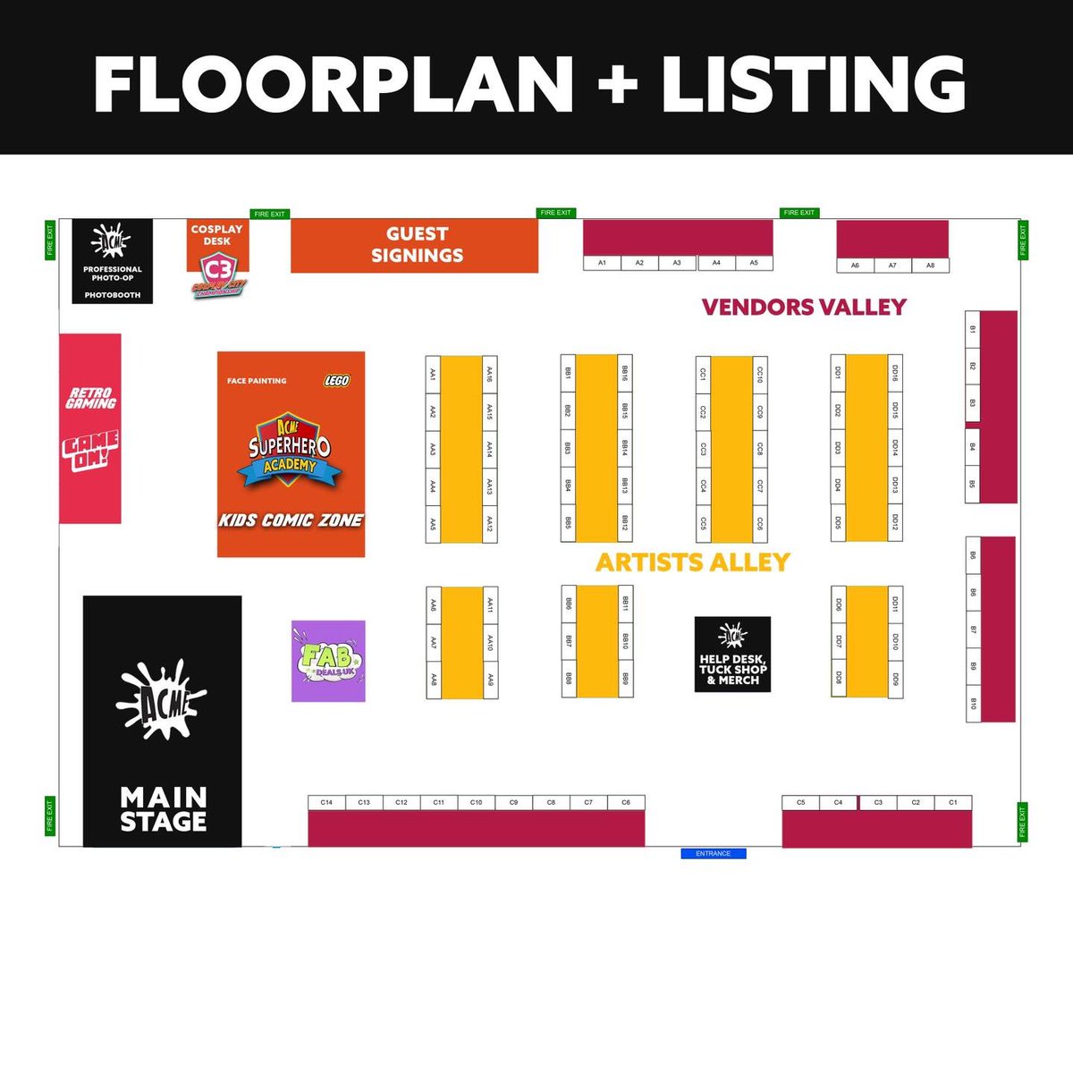 FFComicCon's tweet photo. Itโs almost time for Comic con Dundee! ๐ท
Here is Saturdays floorplan showing where you can find your favourite vendors.๐ท
Will you be joining us?
https://t.co/jKbYILjJi9
#forthefans #scottishcosplay #cosplayuk #acmecomiccon #scotlandcomiccon #acme #dundeecity #raicon #dundee https://t.co/o7JyWGydKj