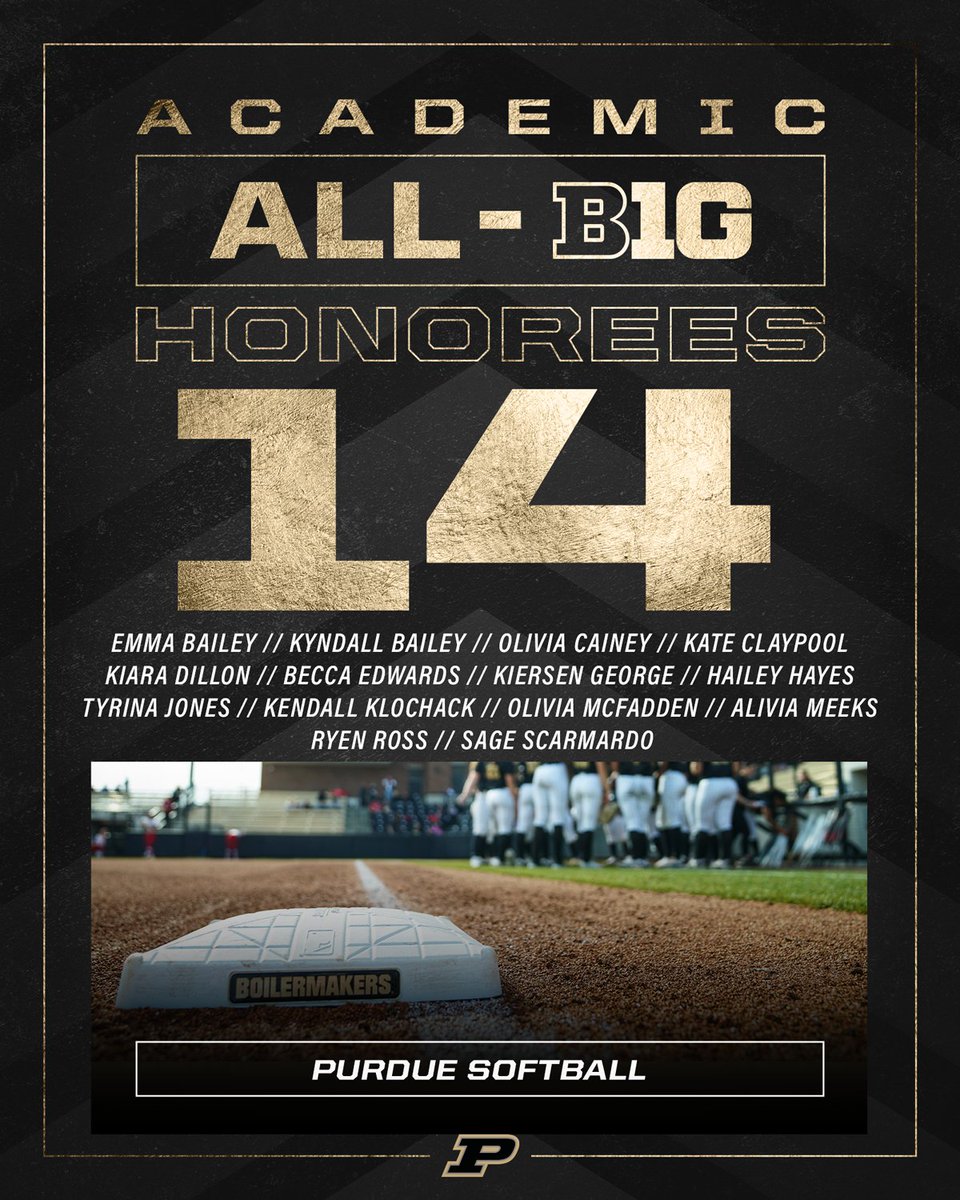 Purdue Softball (@purduesoftball) on Twitter photo Even MORE Academic All-<a href="/bigten/">Big Ten Conference</a> honorees than last year! 📈 Keep it up, Boilermakers!
Read more ➡️ boile.rs/AAB1Gsp24 Even MORE Academic All-<a href="/bigten/">Big Ten Conference</a> honorees than last year! 📈 Keep it up, Boilermakers!
Read more ➡️ boile.rs/AAB1Gsp24