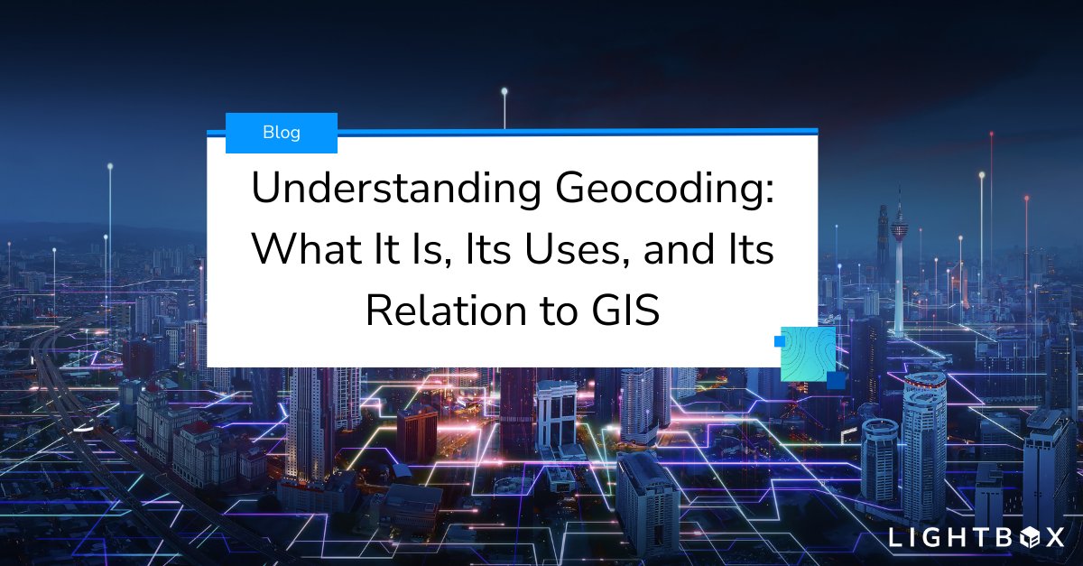 LightBoxRE's tweet image. Uncover the fundamental workings of modern mapping technology with our latest dive into Geocoding. Explore its crucial role in improving logistics, navigation, and emergency services, shaping our daily experiences: info.lightboxre.com/l/330311/2024-…
#Geocoding #GIS #LocationIntelligence