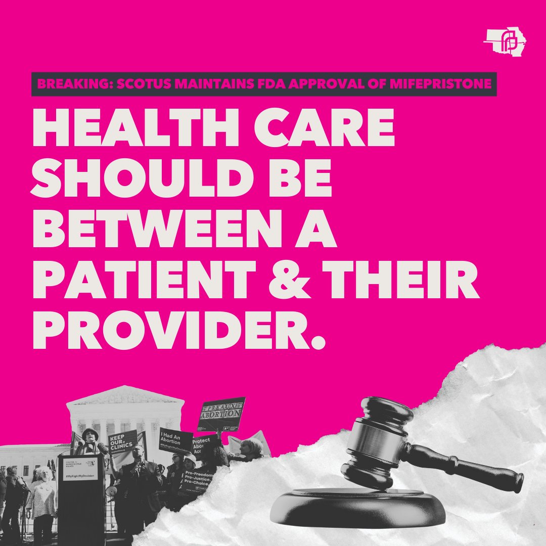 🚨 This is why we keep fighting: Mifepristone, one of two pills often used for medication abortion, remains available in Kansas and all states where abortion is legal in the U.S.! This is great news, but this case—and this fight—aren’t over.