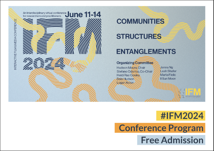 Posting this v late but do join the Interactive Film &amp; Media Journal's 2024 conference <a href="/IFMNetwork/">Interactive Film and Media</a> journals.library.torontomu.ca/index.php/Inte… ongoing 2day &amp; tmrw - I'm part of its organising committee! This yr's themes on communities, structures, entanglement &amp; all things interactive, film &amp; media!